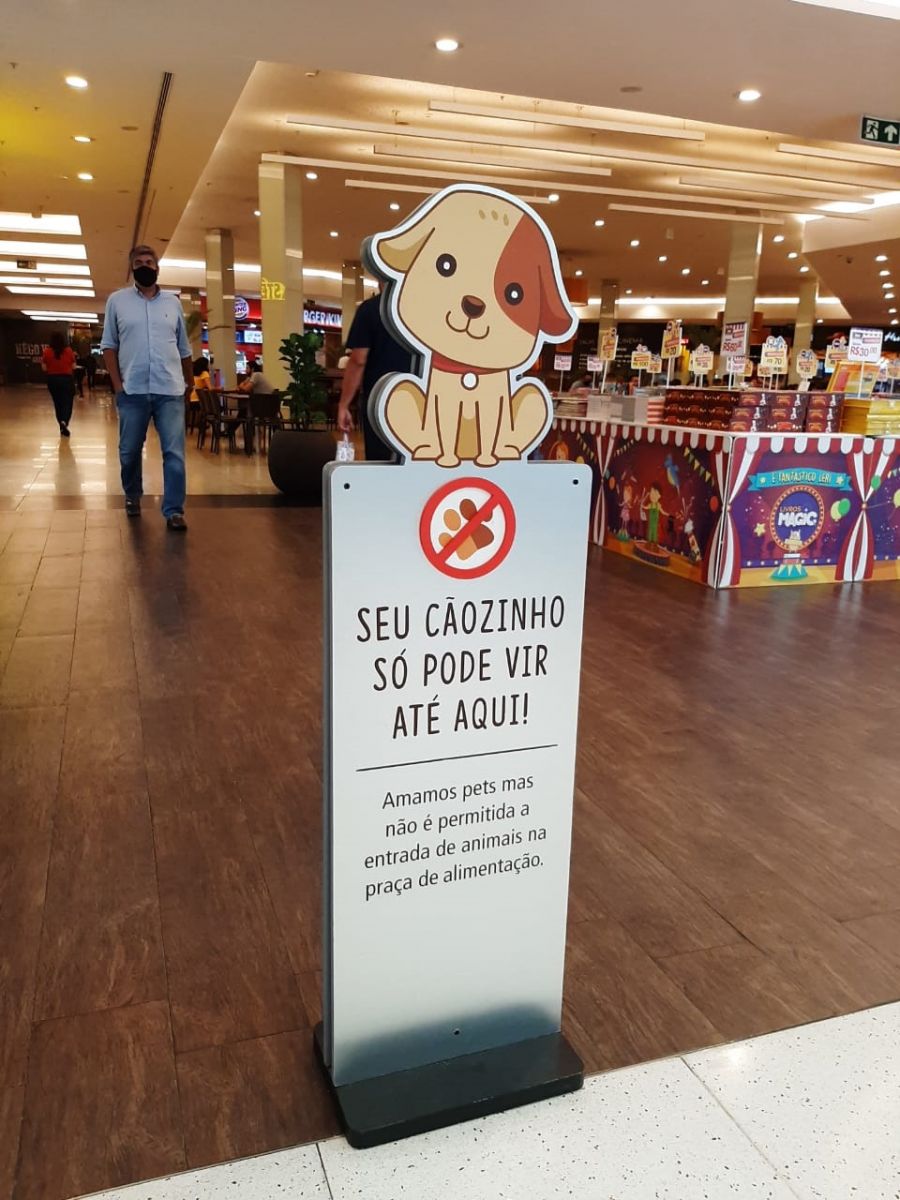 Center Shopping conta com sinalização para orientar o público I Foto: GA COMUNICAÇÃO