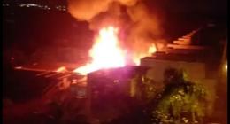 Incêndio atinge construção de condomínio no bairro Jardim Inconfidência, em Uberlândia